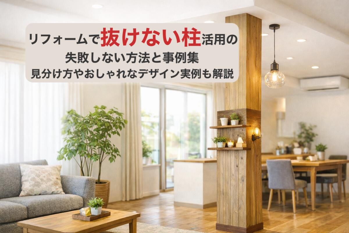 リフォームで抜けない柱活用の失敗しない方法と事例集｜見分け方やおしゃれなデザイン実例も解説