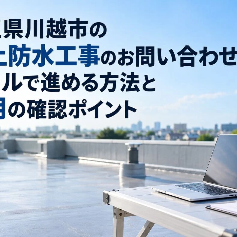 画像8566：埼玉県川越市の屋上防水工事のお問い合わせをメールで進める方法と費用の確認ポイント