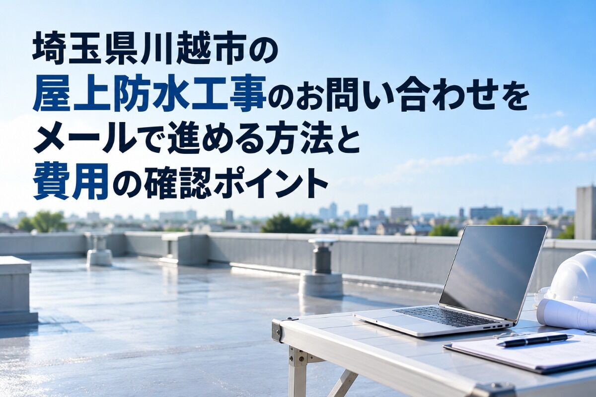 埼玉県川越市の屋上防水工事のお問い合わせをメールで進める方法と費用の確認ポイント