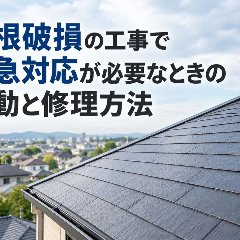 画像8582：屋根破損の工事で緊急対応が必要なときの初動と修理方法