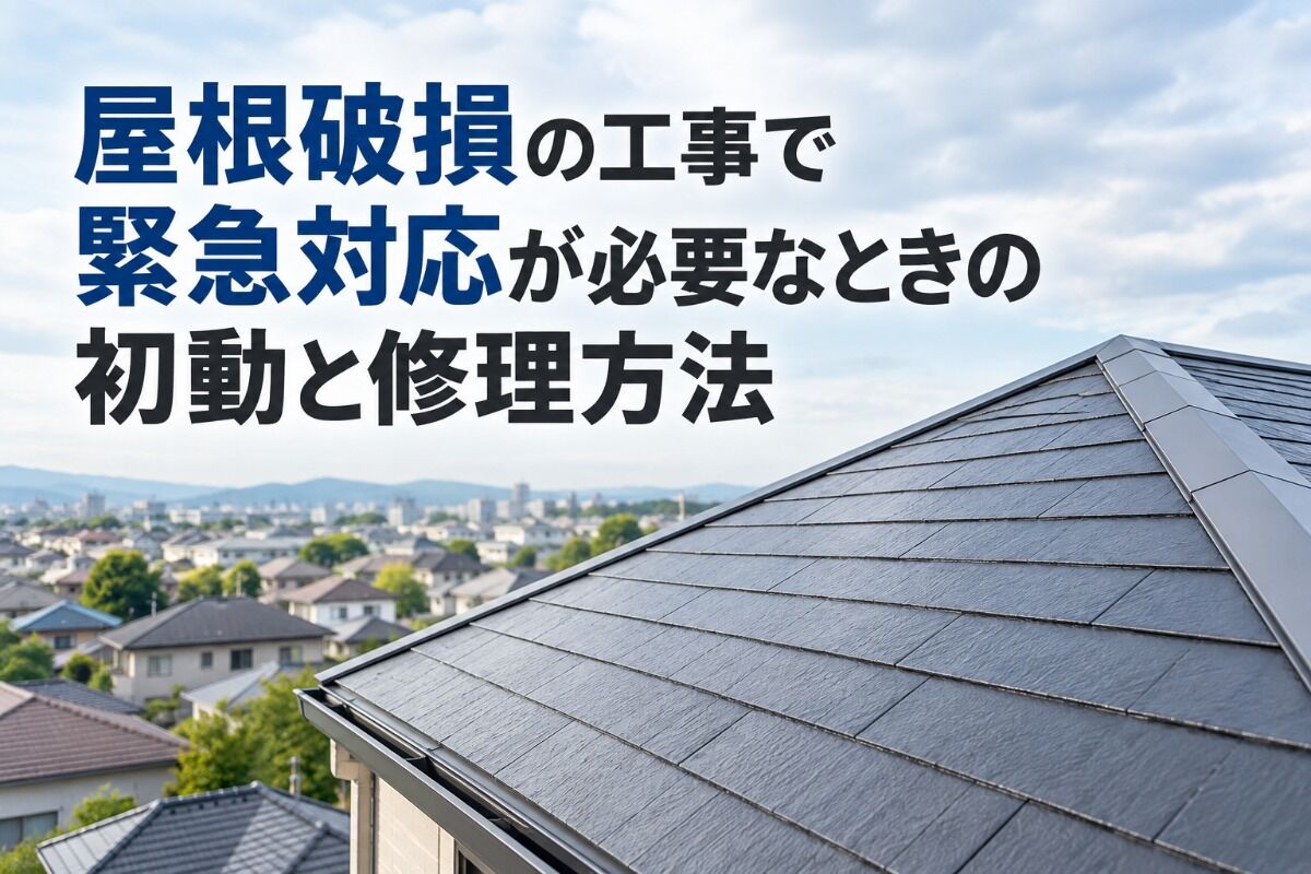 屋根破損の工事で緊急対応が必要なときの初動と修理方法
