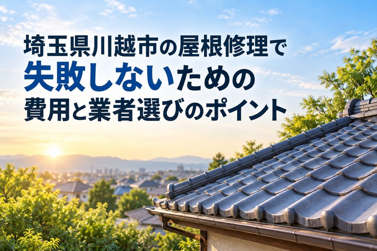 埼玉県川越市の屋根修理で失敗しないための費用と業者選びのポイント