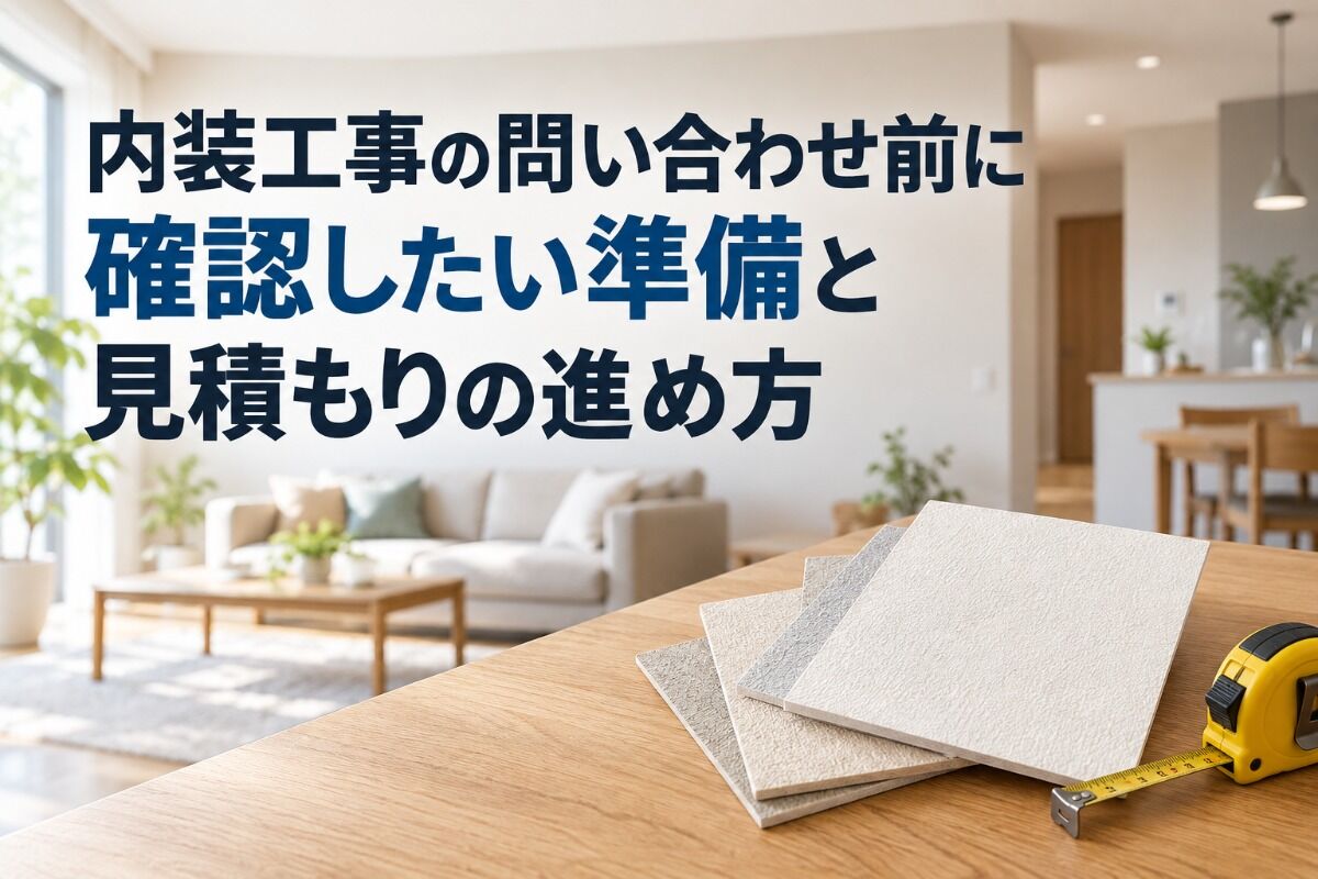 内装工事の問い合わせ前に確認したい準備と見積もりの進め方