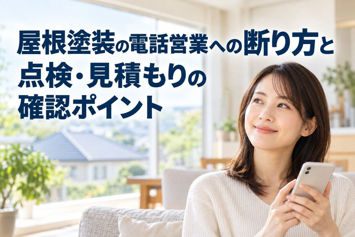 屋根塗装の電話営業への断り方と点検・見積もりの確認ポイント