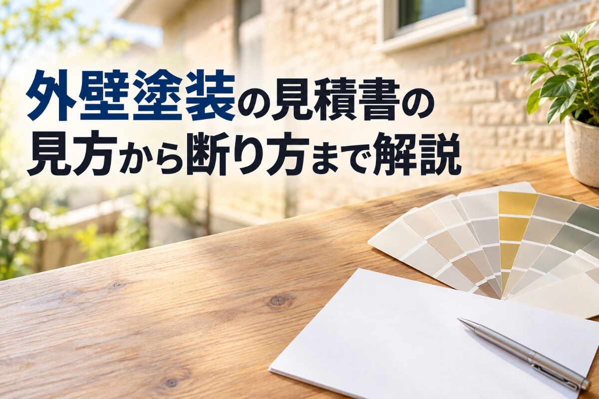 外壁塗装の見積書の見方から断り方まで解説