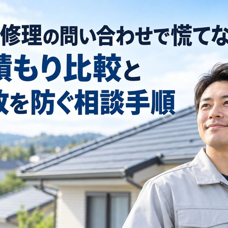 画像8678：屋根修理の問い合わせで慌てない！見積もり比較と失敗を防ぐ相談手順