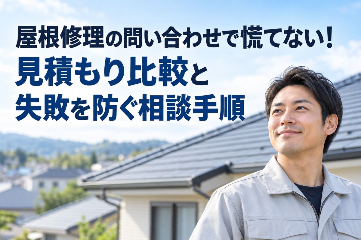 屋根修理の問い合わせで慌てない！見積もり比較と失敗を防ぐ相談手順