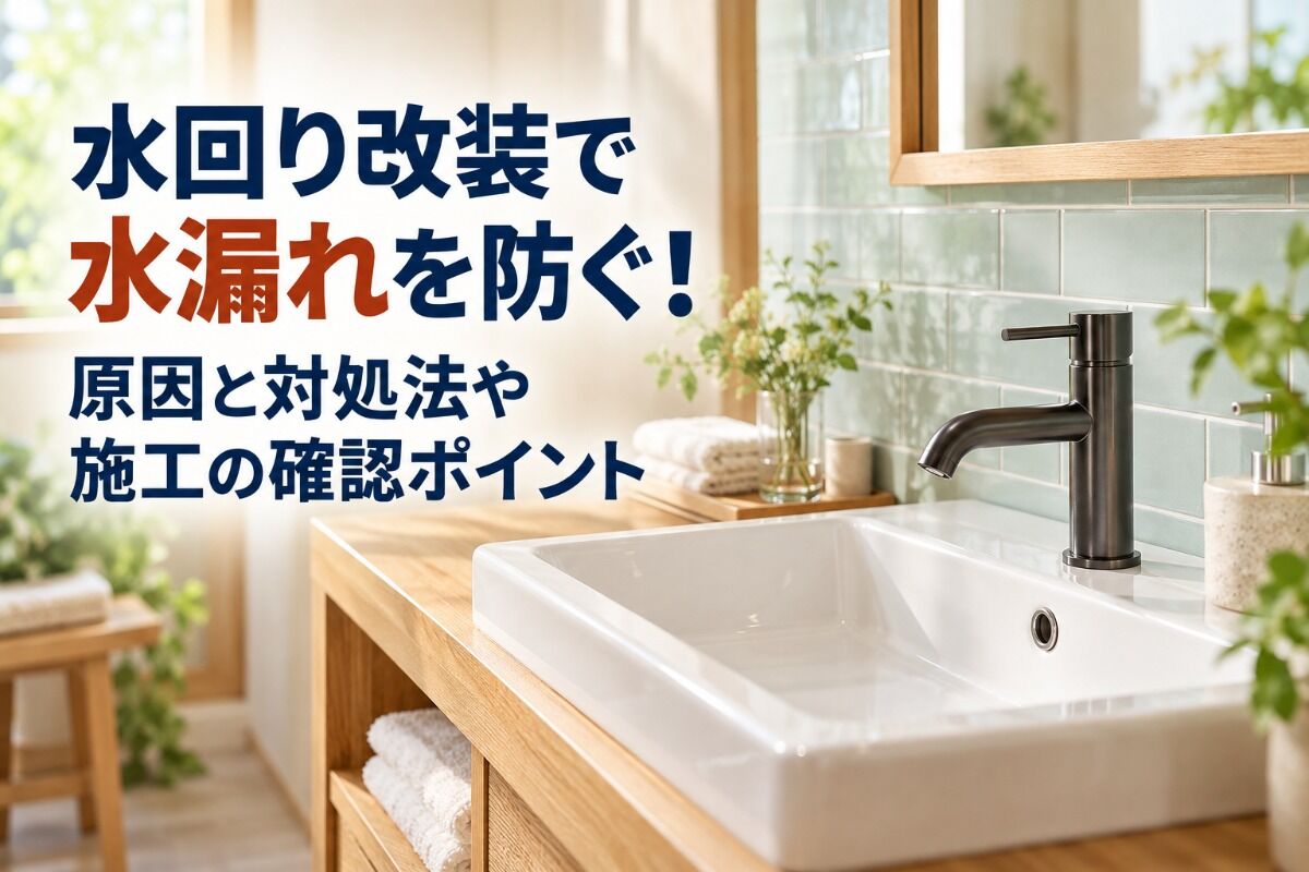 水回り改装で水漏れを防ぐ！原因と対処法や施工の確認ポイント